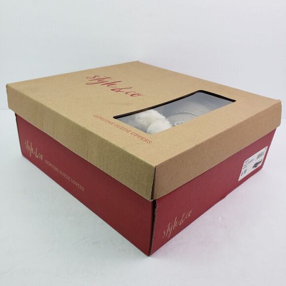 Style & Co Tiny2 Womens Sz 6 Gold Shimmer Leather Mid Calf FauxFur Winter Boots - Picture 10 of 11